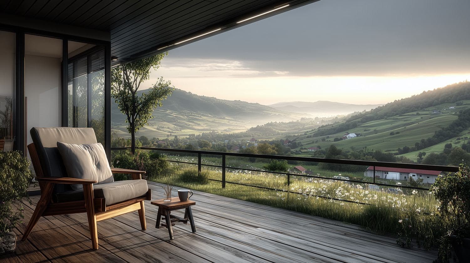 Blue Terra terrace in the Zagorje hills